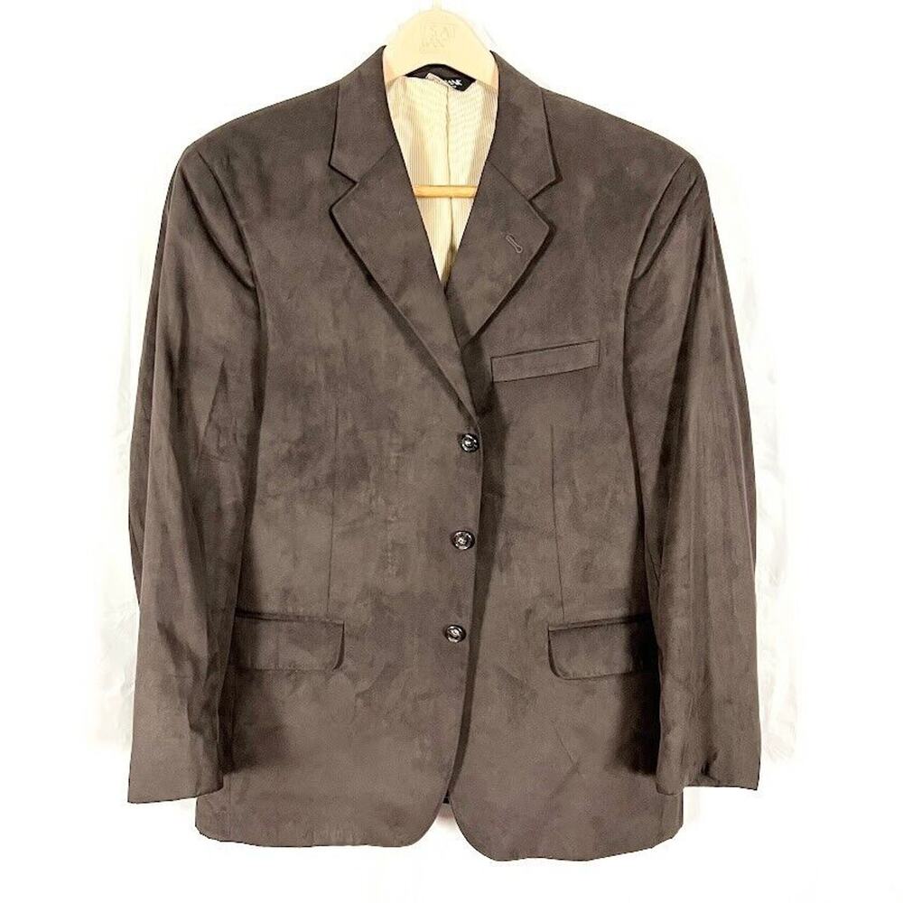Men’s Chocolate Brown Suede Blazer Jacket (Vintage)